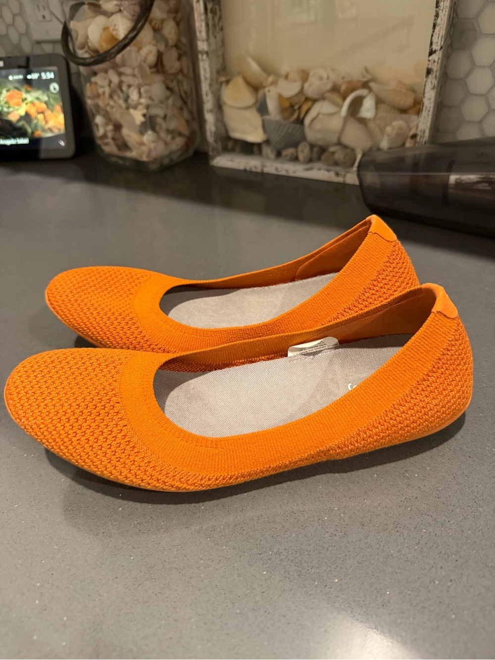 ALLBIRDS TREE BREEZER HONEY RUST BALLET FLATS SHOES ORANGE SIZE 8 Summer Comfort